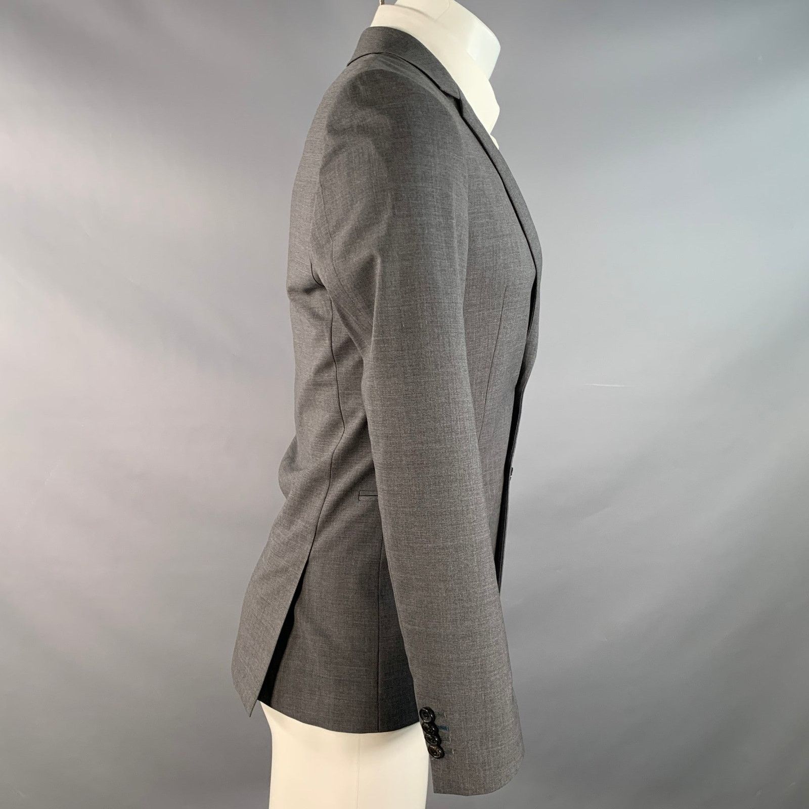 Paul Smith PAUL SMITH Size 36 Grey Wool Blend Single Breasted Jacket Size 36R - 2 Thumbnail