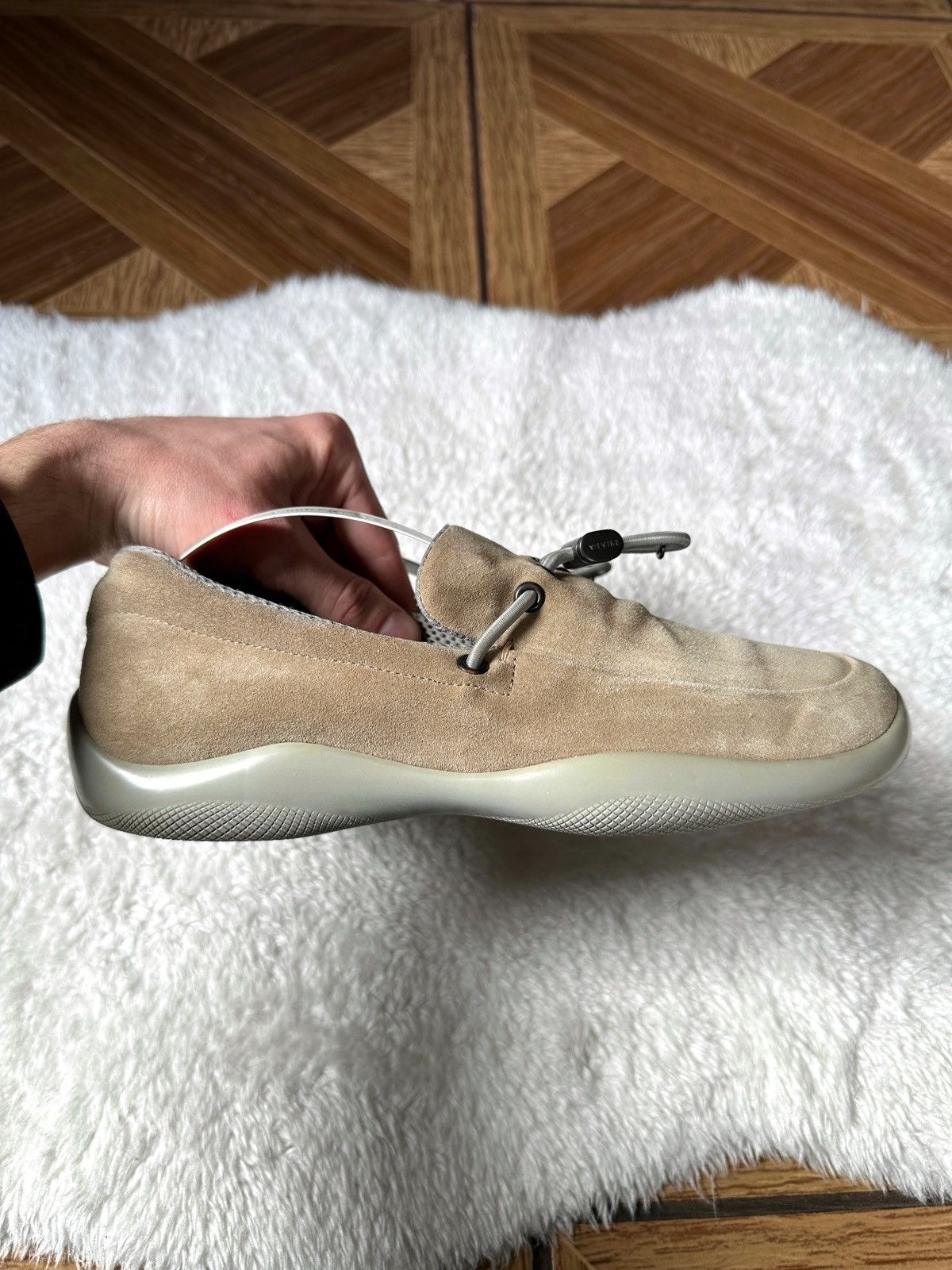 Other Prada Suede Slip Ons Rare Moccasins Luxury 90s Loafers Shoes Size US 7.5 / IT 37.5 - 2 Thumbnail