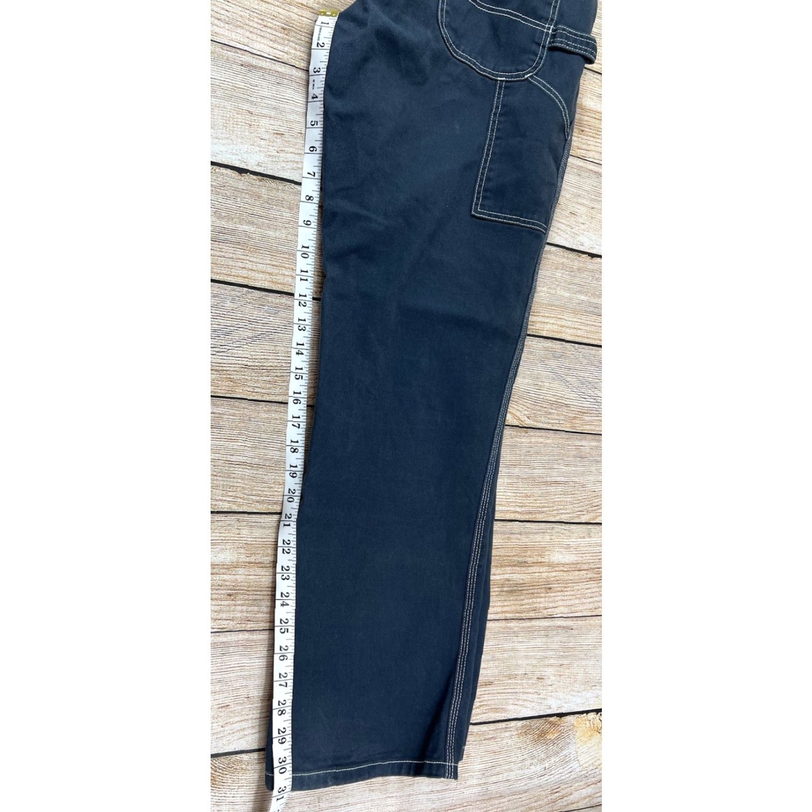 Dickies Dickies Women’s Carpentar Baggy Grey White Pants Size 11/30 Size 32" / US 10 / IT 46 - 6 Thumbnail