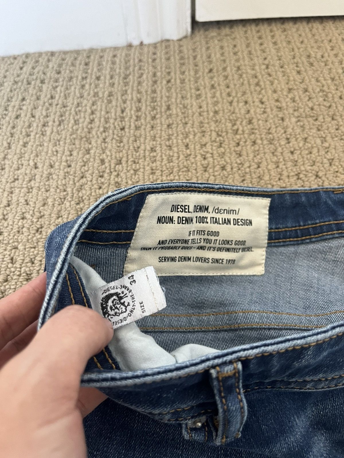 Diesel Diesel distressed blue denim jeans Size US 34 / EU 50 - 5 Thumbnail