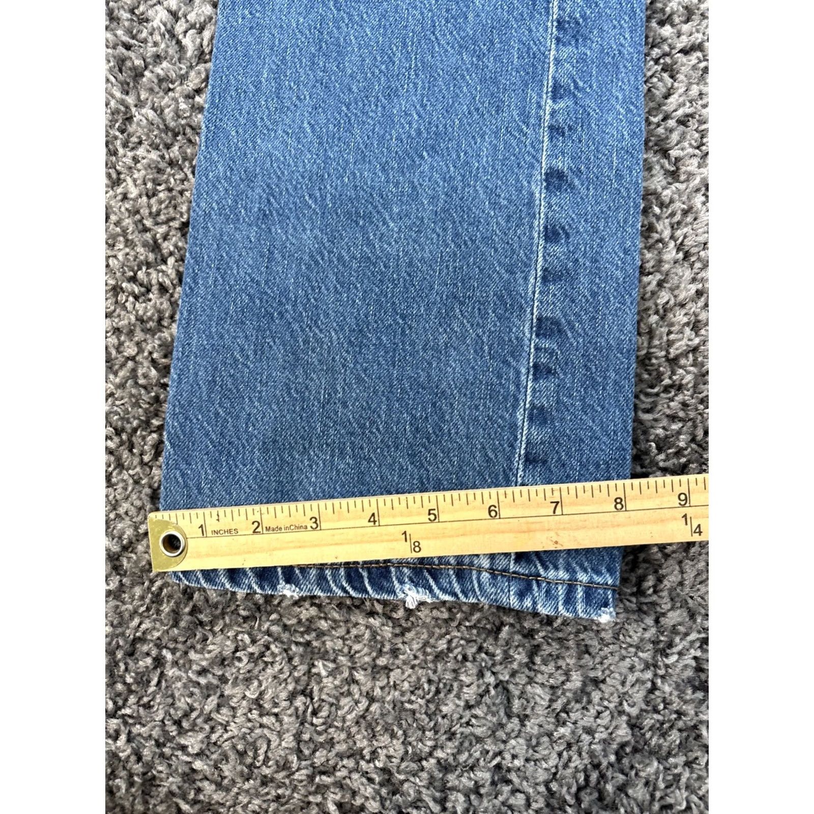 Aeropostale AEROPOSTALE Jeans 90s Baggy Light Wash Den om Women's 00 Relaxed High Rise Straight 30 In Inseam Denim Blue Cotton Blend Pockets Logo Size 24" / US 00 / IT 34 - 3 Thumbnail