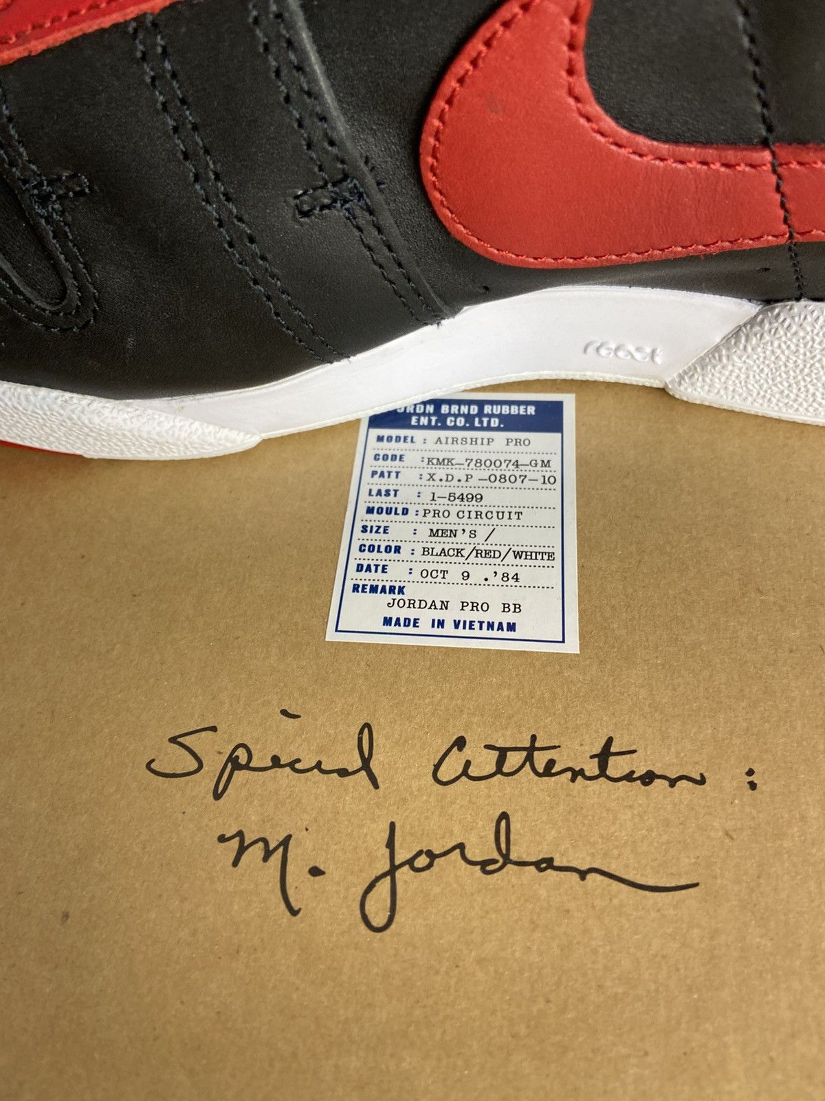 Jordan Brand New Nike Air Ship Pro Banned Authentic Rare Size 9,5US Size US 9.5 / EU 42-43 - 9 Thumbnail