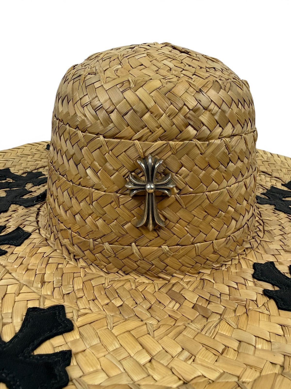 Chrome Hearts Chrome Hearts 14 Cross Patch Straw Sun Hat Size ONE SIZE - 2 Thumbnail