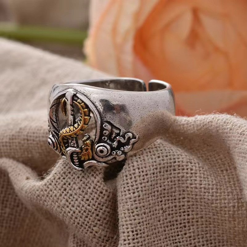 Jewelry × Vintage Vintage LOL Bill Givott Game Design Thai Silver Ring Size ONE SIZE - 3 Thumbnail