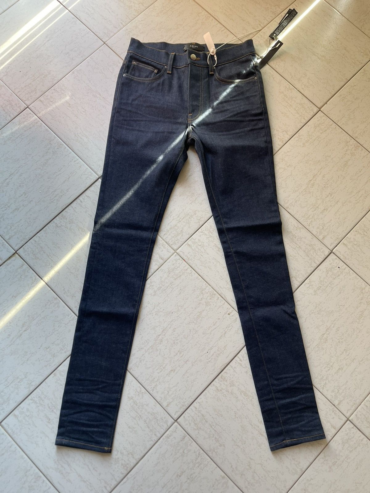 Amiri Amiri jeans skinny stacked dark navy Size US 31 - 1 Thumbnail