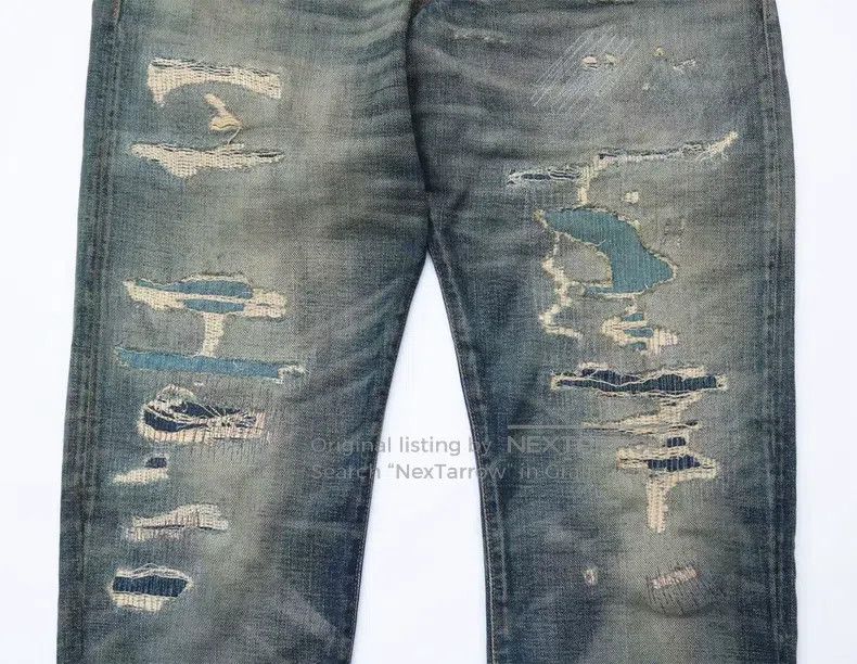 RRL Ralph Lauren RRL Ralph Lauren 2018 vintage distressed low waisted strai Size US 32 / EU 48 - 5 Thumbnail