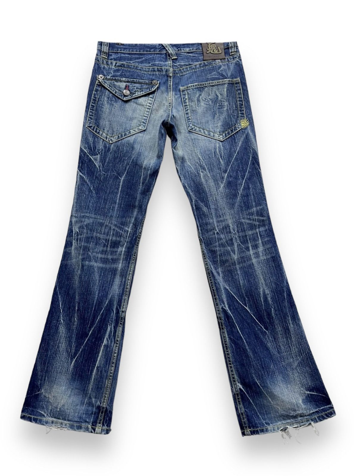 Onia VTG FLARE🔥ONIARAI Clawmark Whisker Distressed Blue Denim Size US 32 / EU 48 - 3 Thumbnail