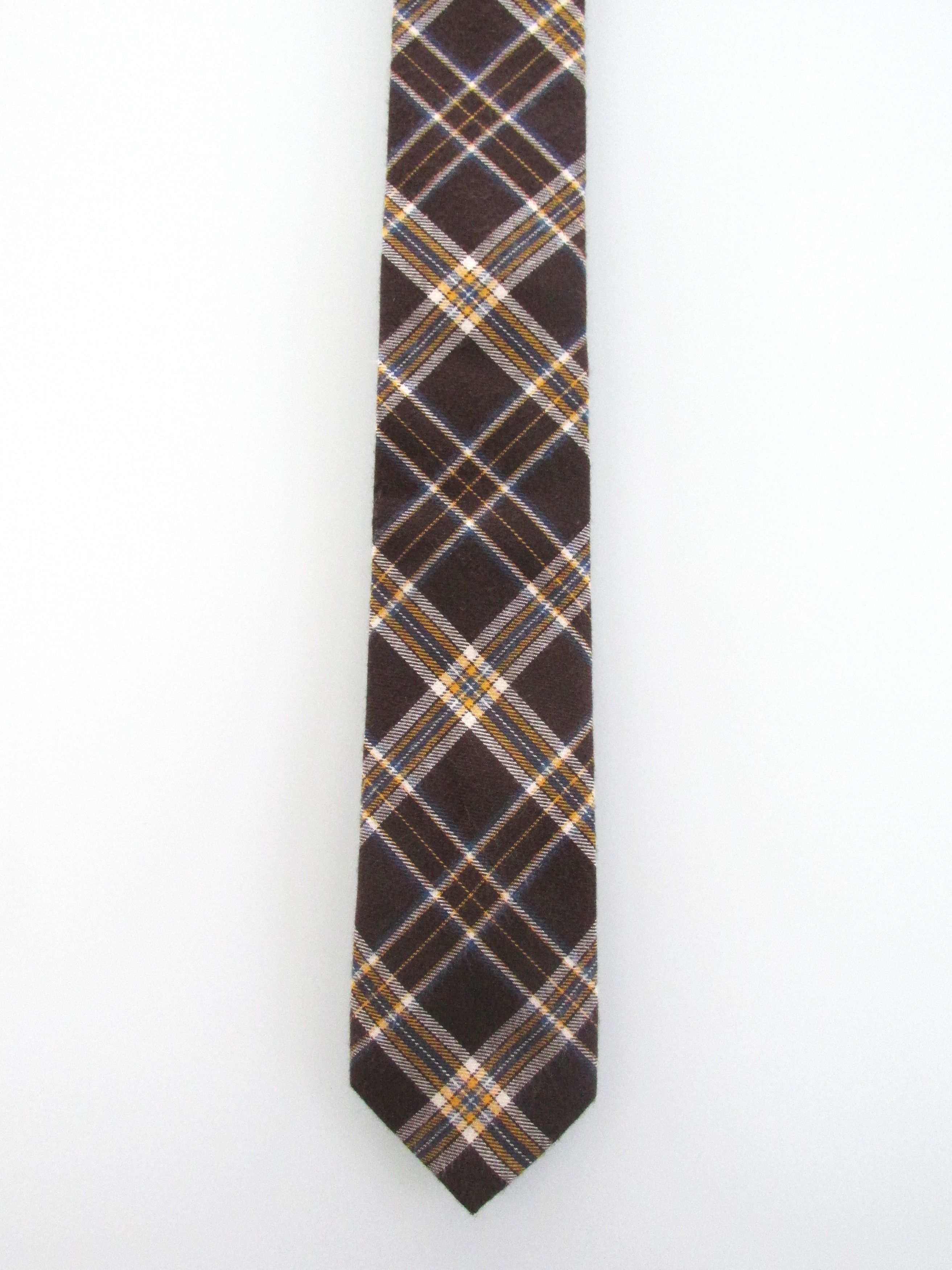 Nautica Nautica Men's Narrow Plaid Cotton Tie Size ONE SIZE - 2 Thumbnail