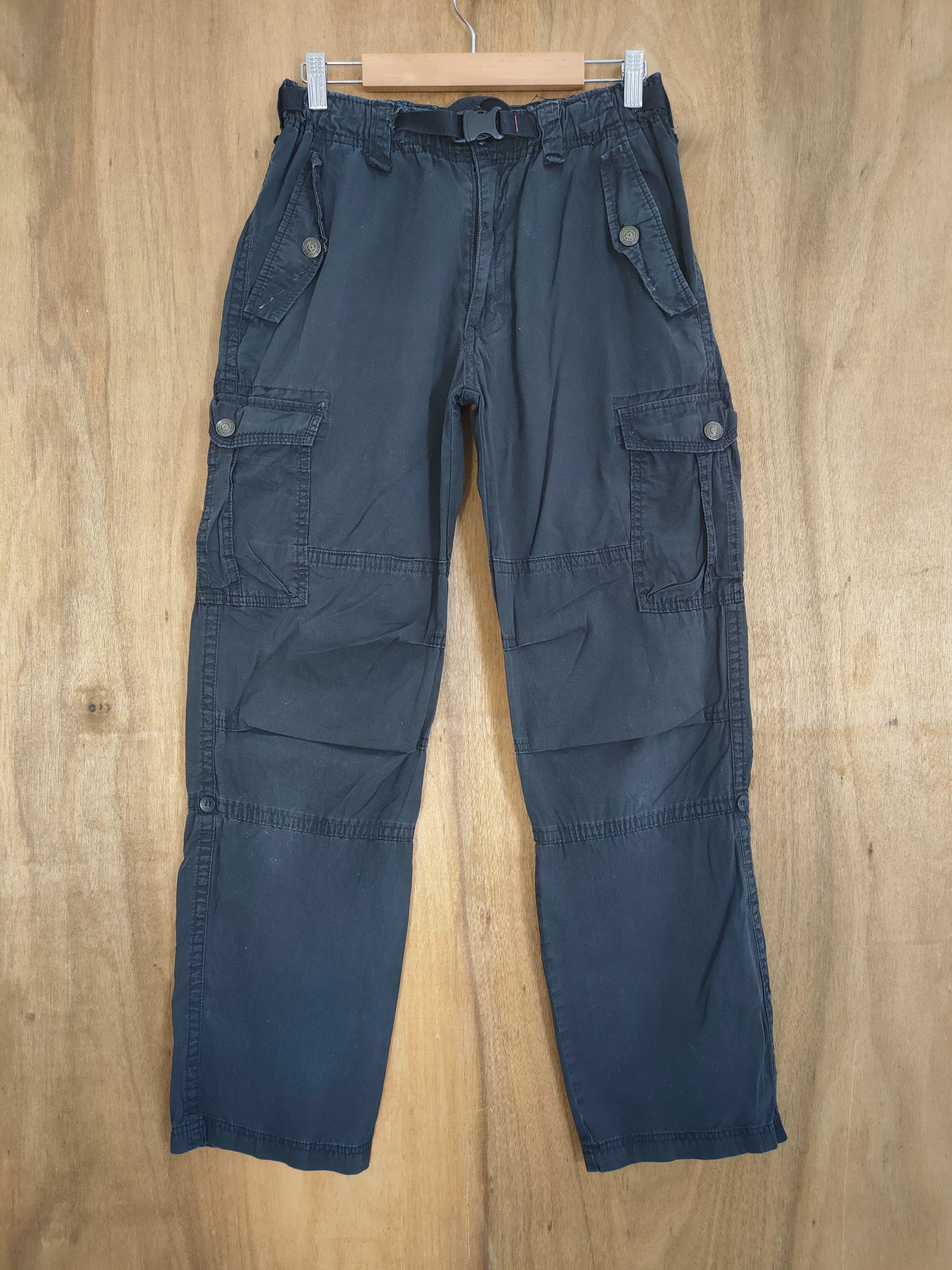 Japanese Brand JAPANESE BRAND FADED BLACK CARGO PANTS Size US 26 / EU 42 - 1 Thumbnail