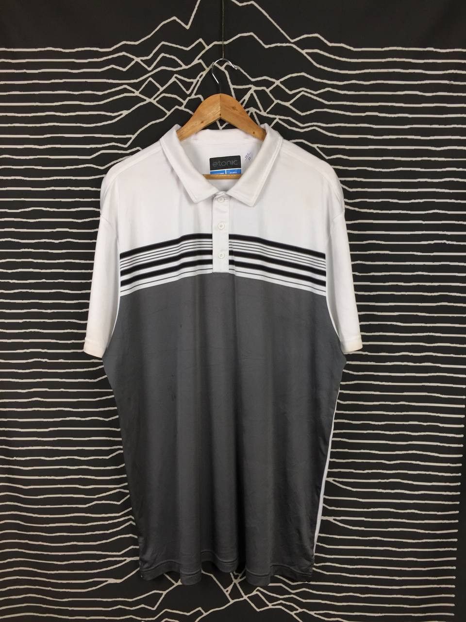 Etonic × Vintage Etonic Quick Dry Performance Golf Striped Polo Tee Size US XXL / EU 58 / 5 - 1 Thumbnail