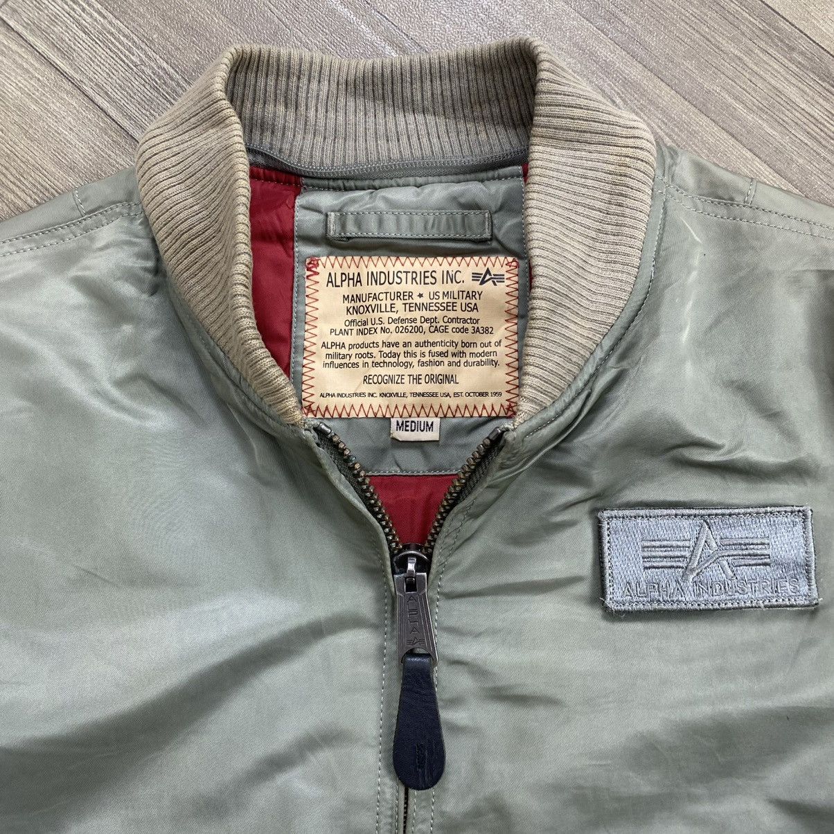 Alpha Industries 1968 Vintage Alpha Industries MA-1 OG Military Bomber Jacket Size US M / EU 48-50 / 2 - 6 Thumbnail