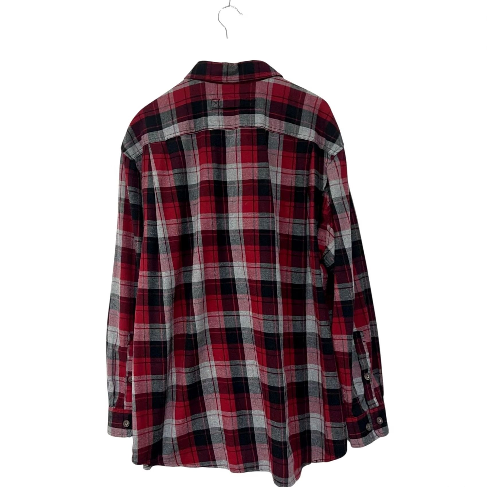 Duluth Trading Company Duluth Trading Co Free Swingin' Flannel Plaid Button Up Shirt XL Red Gray Unisex Adults Long Sleeve Regular Size XL Mens Womens Size US XL / EU 56 / 4 - 4 Thumbnail