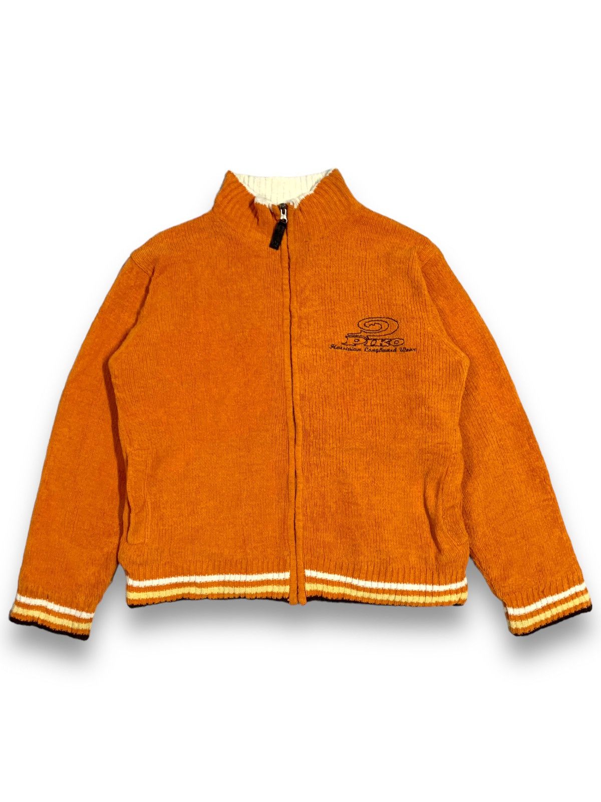 Japanese Brand Vintage Piko Hawaiian Technical Knitted Fleece Lined Jacket Size US M / EU 48-50 / 2 - 1 Thumbnail