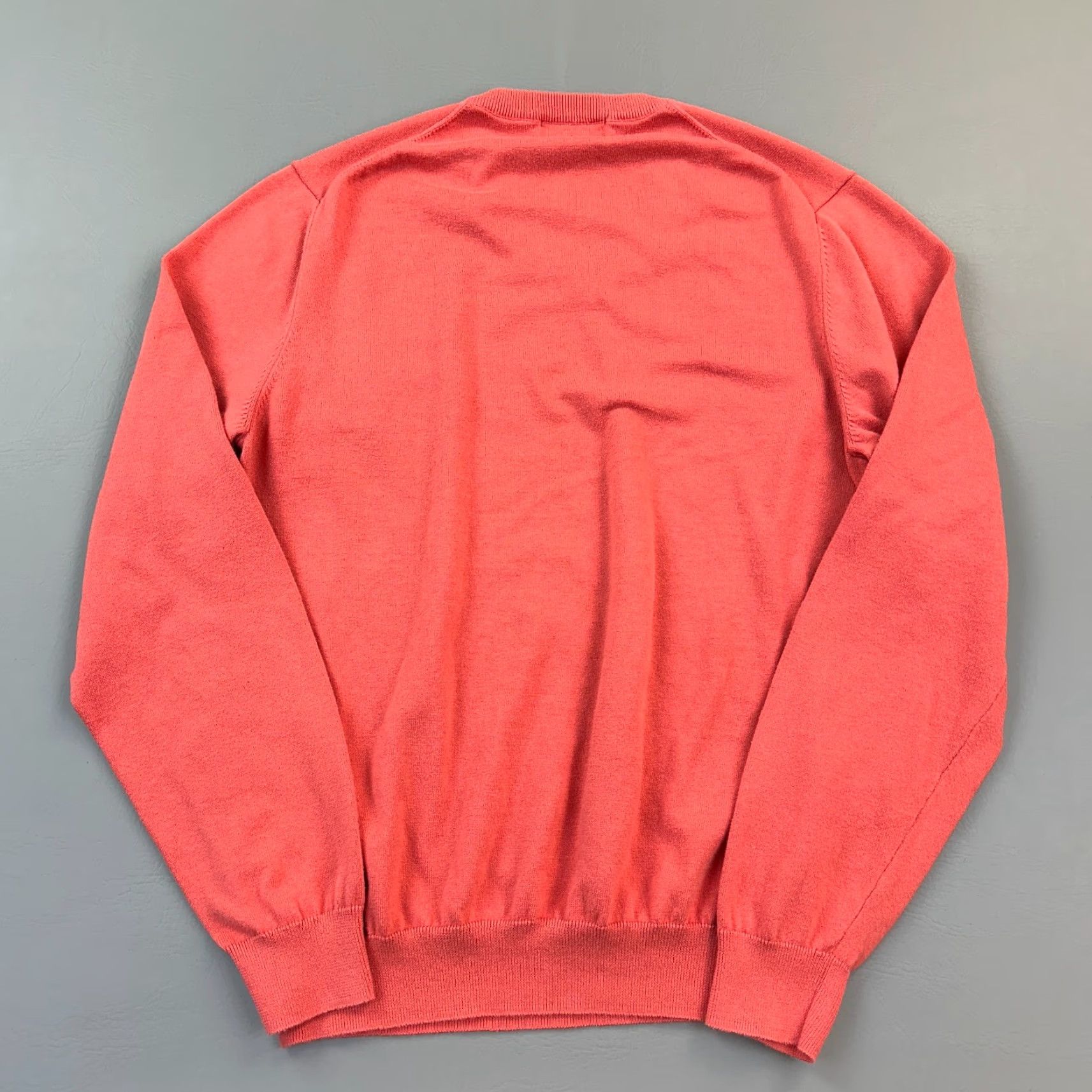 Brooks Brothers VINTAGE Brooks Brothers Sweater Mens Large Coral Supima Cotton V Neck Pullover Size US L / EU 52-54 / 3 - 7 Thumbnail