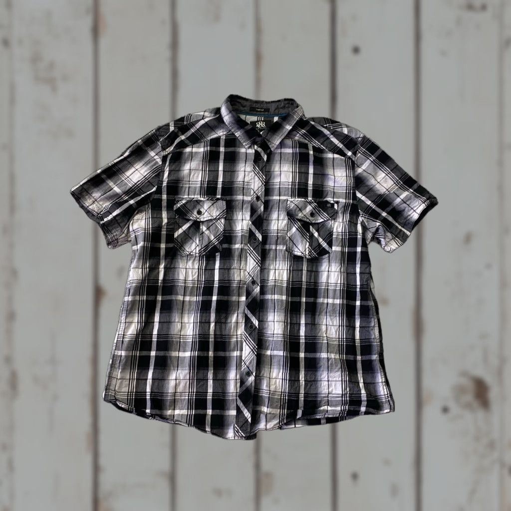 Vintage Rock & Republic Casual Button Shirt Men XXL Black Short Sleeve Button-Up Size US XXL / EU 58 / 5 - 1 Thumbnail