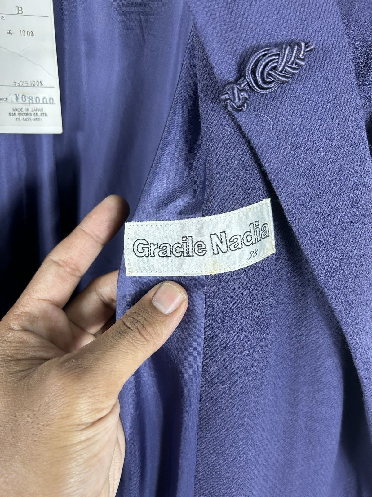 Designer × Japanese Brand × Vintage ⚡️Vintage Designer Gracile Nadia Hooded Loose Jacket Size XS / US 0-2 / IT 36-38 - 10 Thumbnail