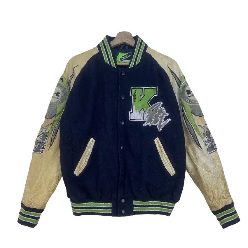 Japanese Brand Team Kawasaki Racing Spirit Challenge Dream Varsity Jacket Size US M / EU 48-50 / 2 - 2 Thumbnail