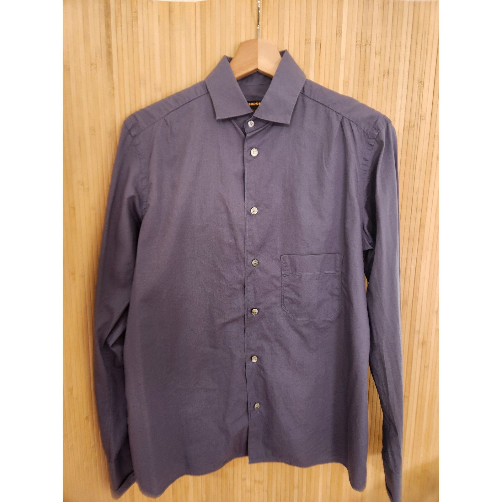Diesel Black Gold Diesel Black Gold Men’s Cotton Shirt (Slate Blue) Size US S / EU 44-46 / 1 - 1 Thumbnail
