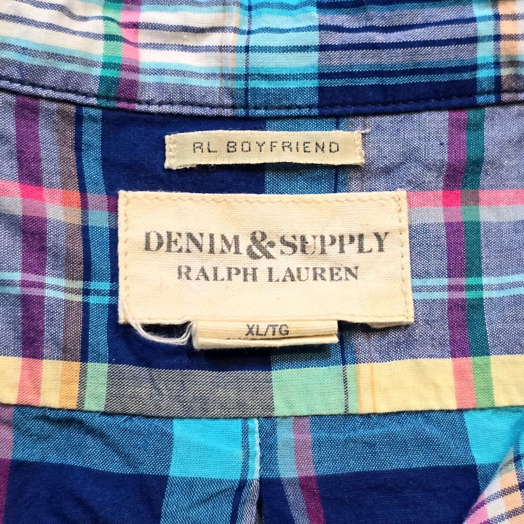 Ralph Lauren Ralph Lauren Denim & Supply Top Womens XL Blue Plaid Button Casual Boyfriend Fit Shirt Size XL / US 12-14 / IT 48-50 - 3 Thumbnail