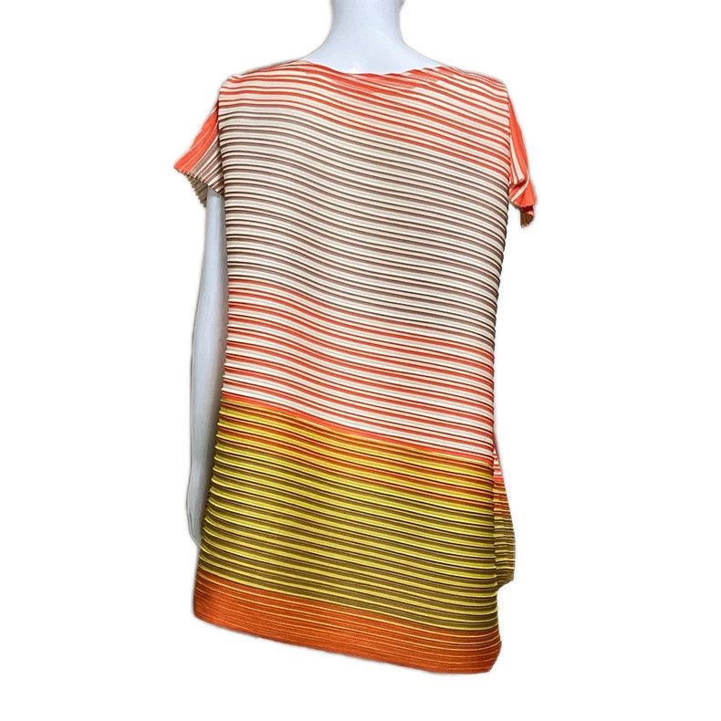 Issey Miyake Issey Miyake size:3 Yellow pleated spring color-blocked sh Size S / US 4 / IT 40 - 2 Thumbnail