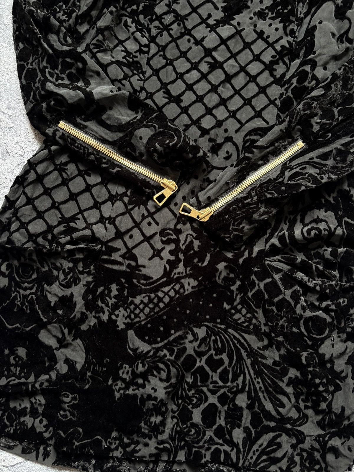 Balmain Balmain X H&M Velvet Zipper Luxury Black Dress Size S / US 4 / IT 40 - 6 Thumbnail