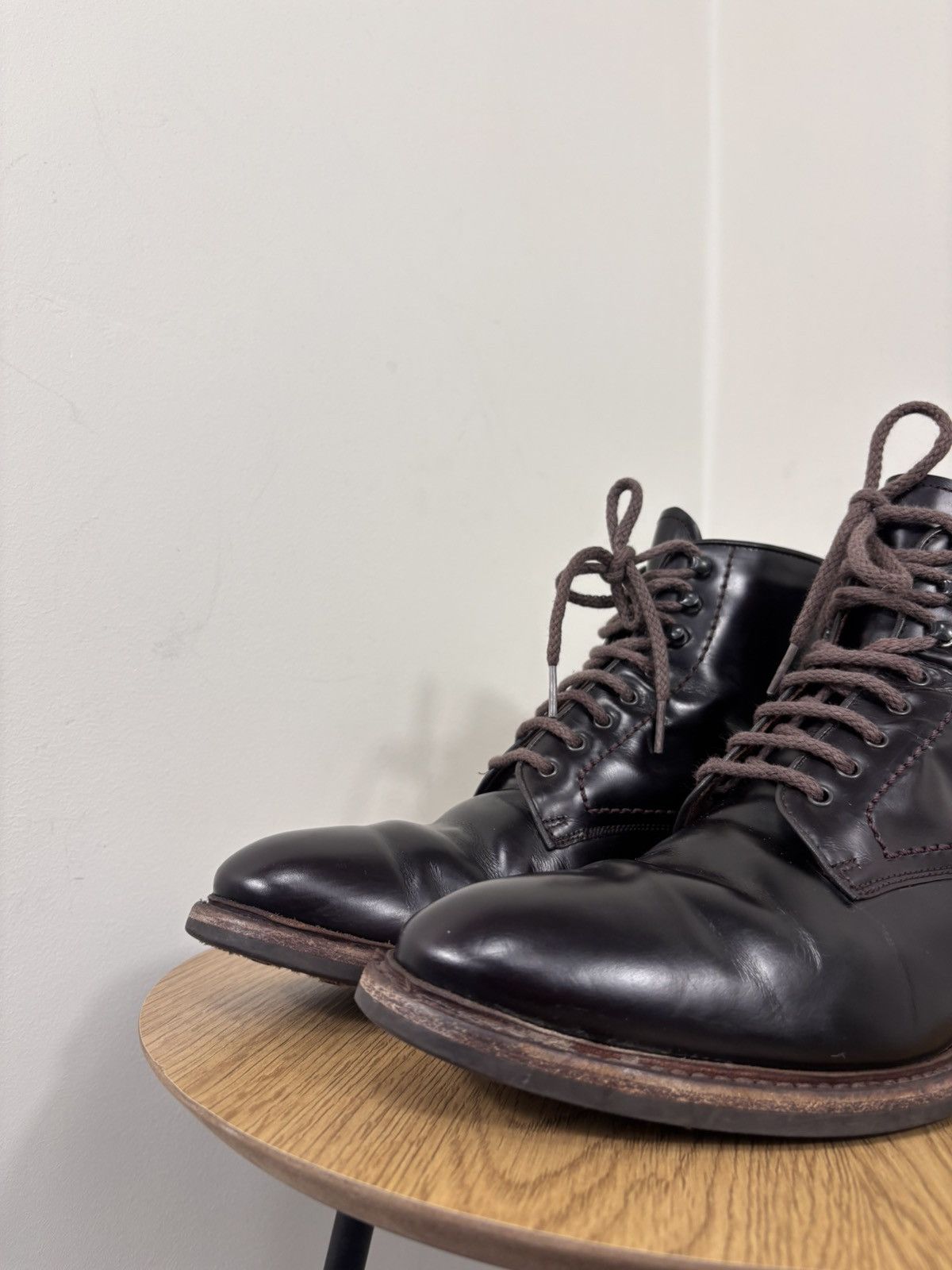 Other Dainite Sole Men’s Burgundy Brown Leather Lace Up Boots Size US 6.5 / EU 39-40 - 10 Thumbnail