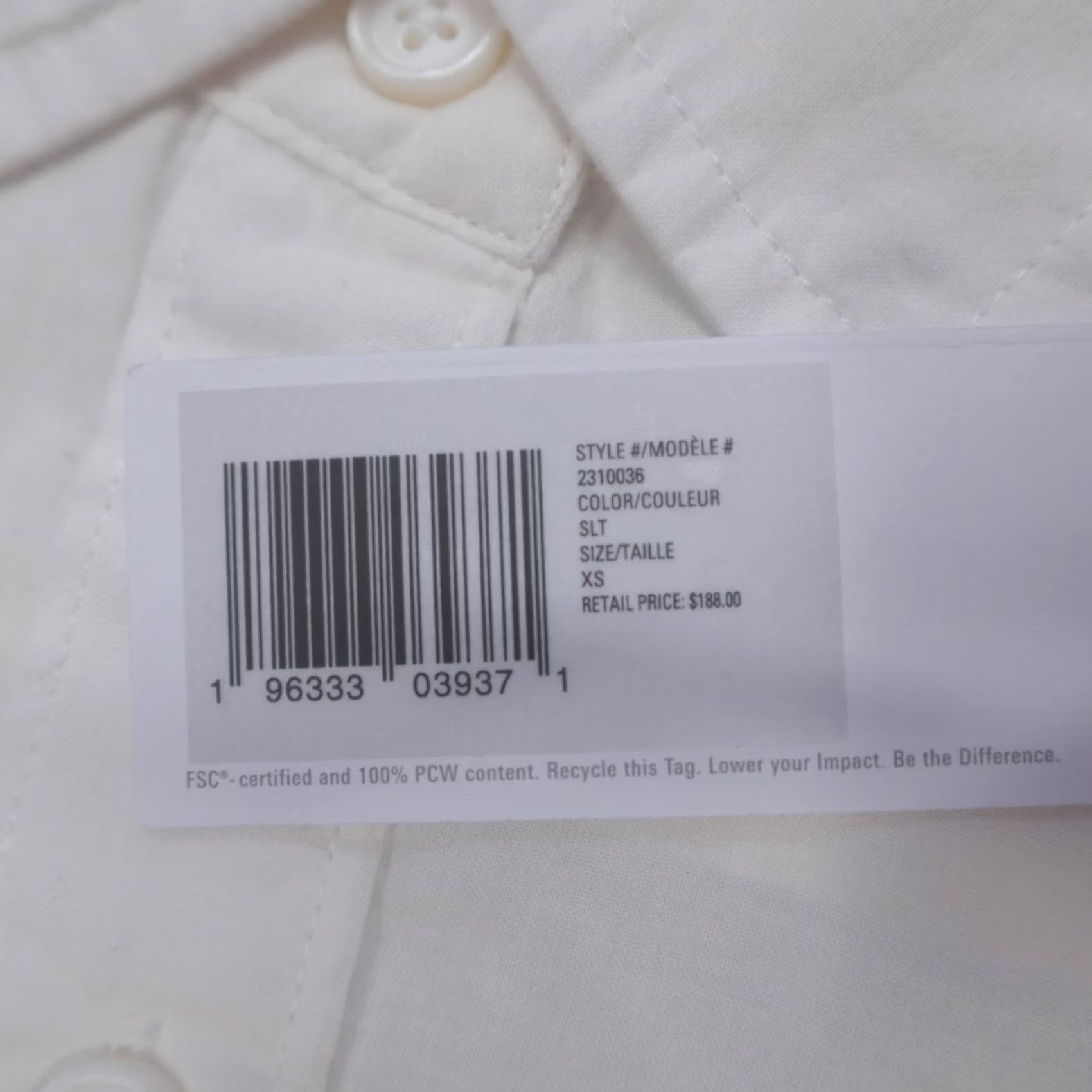 Outerknown VINTAGE? Outerknown Long Sleeve Button Up SLT Ivory Pocket Shirt Mens Classic Fit Size XS Size US XS / EU 42 / 0 - 3 Thumbnail