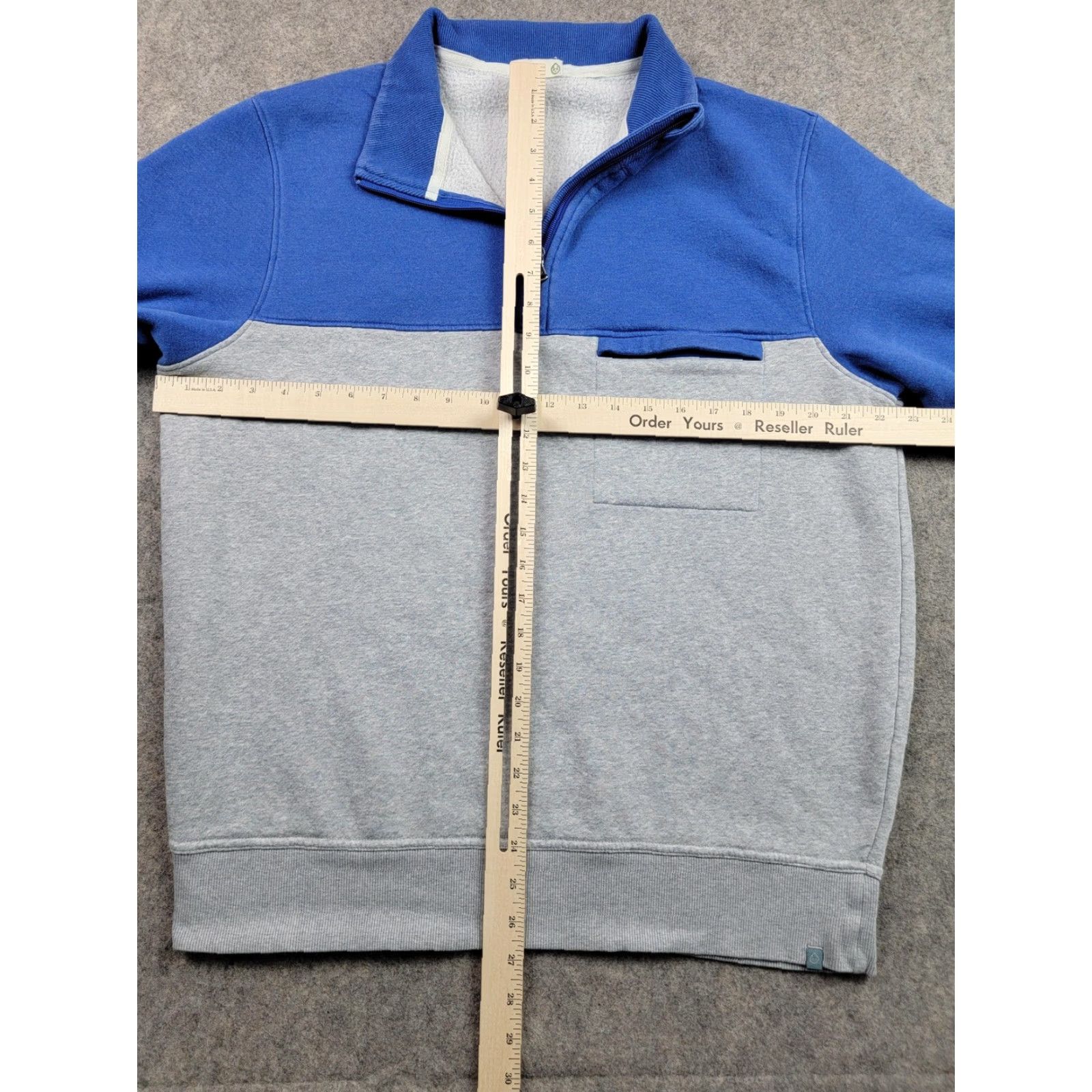 Vintage Tasc Performance Pullover Mens Large Blue Gray Quarter Zip Polo Size US L / EU 52-54 / 3 - 2 Thumbnail