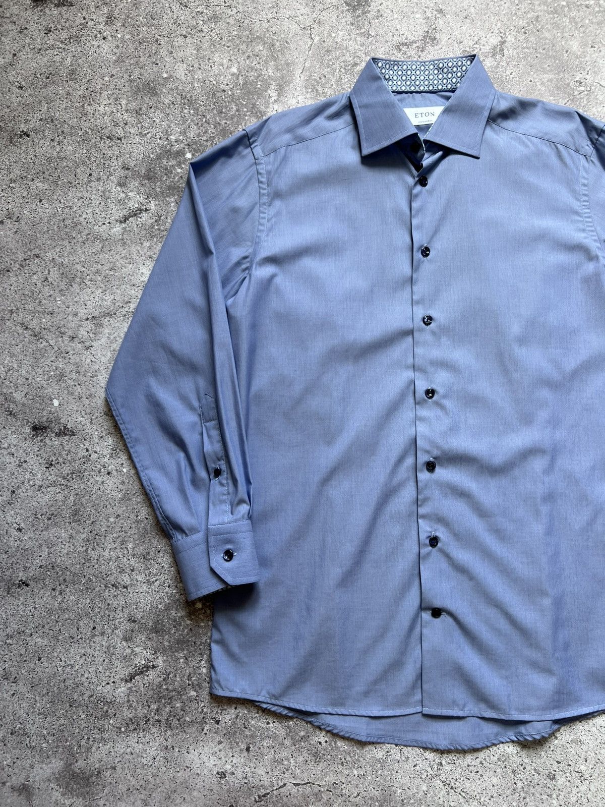 Eton ETON Classic Designer Shirt Button Up Blue Size US L / EU 52-54 / 3 - 2 Thumbnail