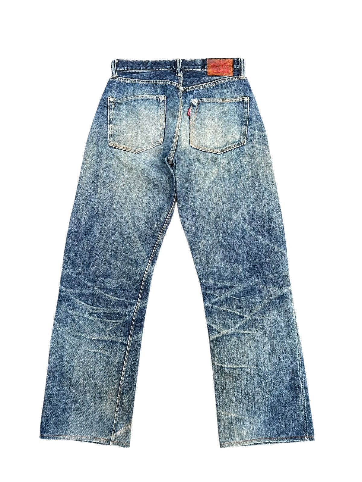 Kapital Vintage Skull Fab Four Selvedge Distressed Denim Jeans Size US 28 / EU 44 - 14 Thumbnail