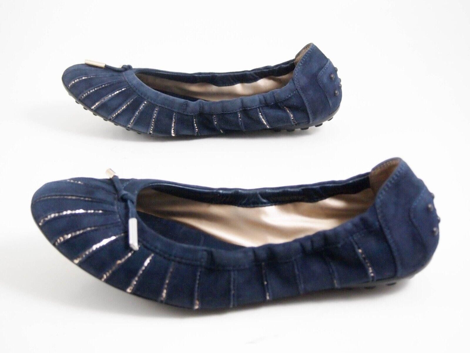 Tod's Tod's Ballet Flat Blue Suede Gold Sequins EU 37.5 US 7.5 Size US 7.5 / IT 37.5 - 2 Thumbnail