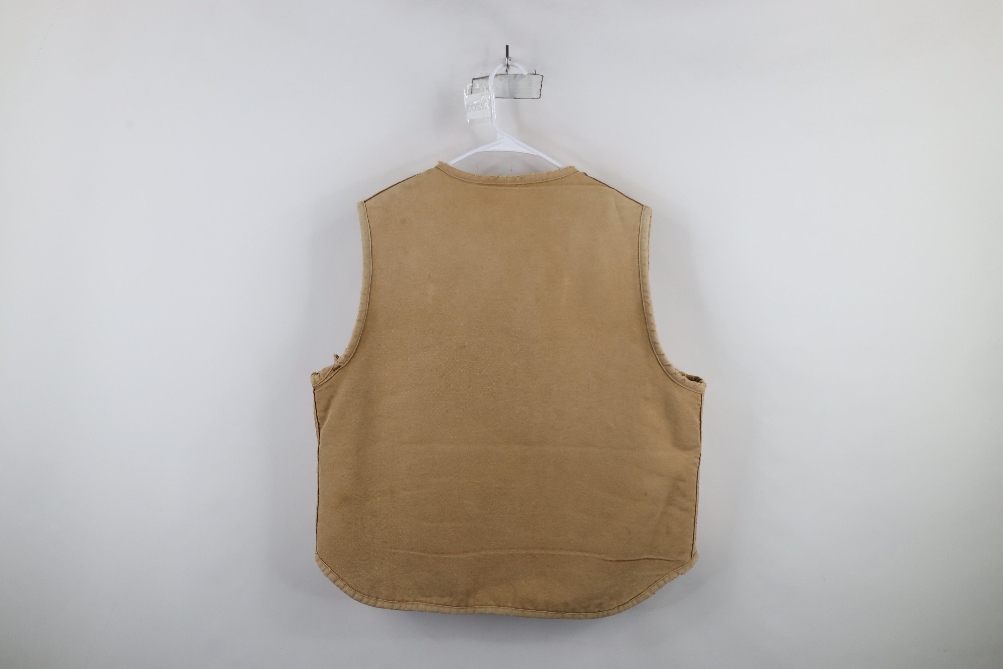 Carhartt Vintage 80s Carhartt Fleece Lined Canvas Vest Jacket USA Size US XL / EU 56 / 4 - 14 Thumbnail