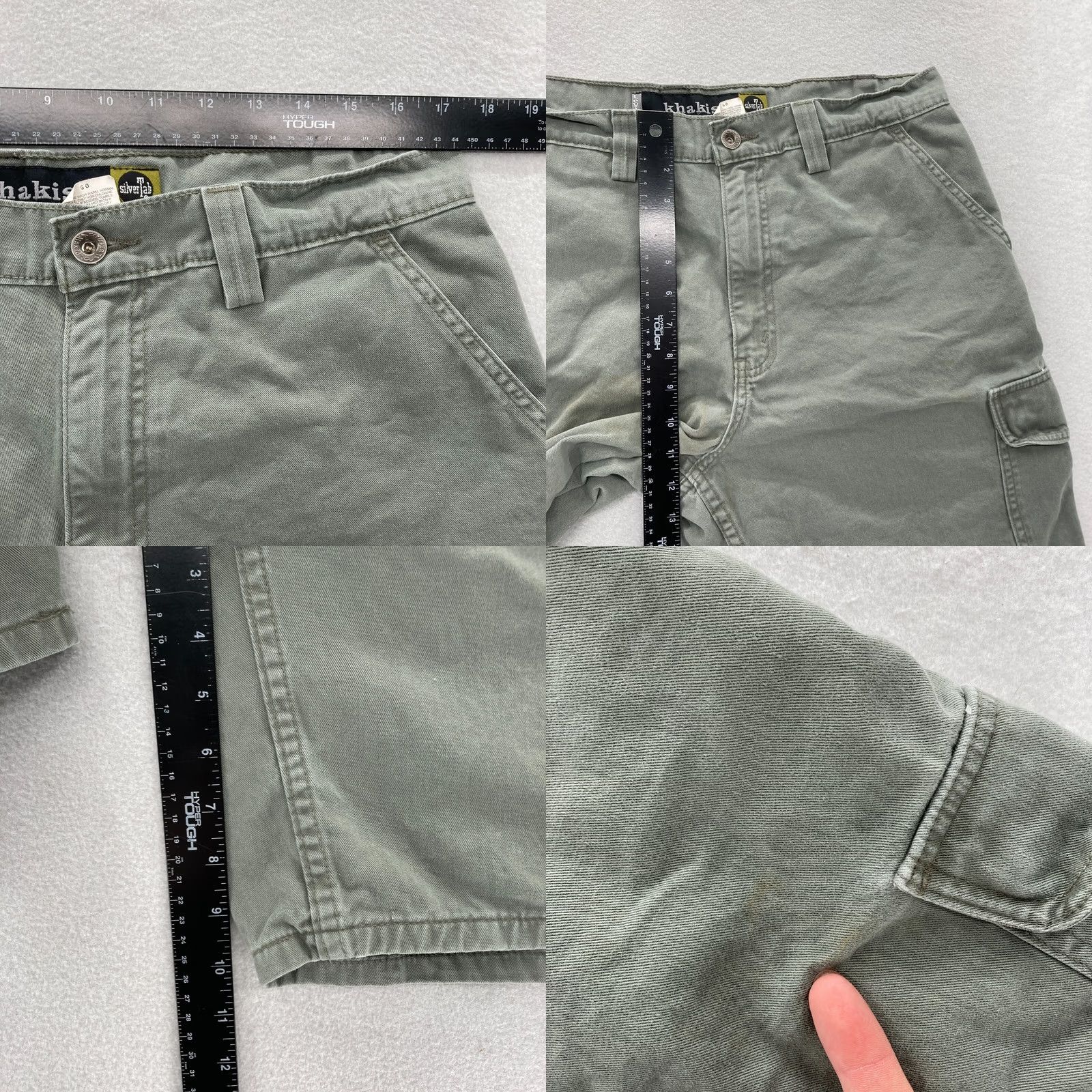 Levi's Levi's Silver Tab Khakis Cargo Shorts Mens 33 Green Mid Rise Casual 90s Vintage Shirt? Size US 33 - 8 Thumbnail