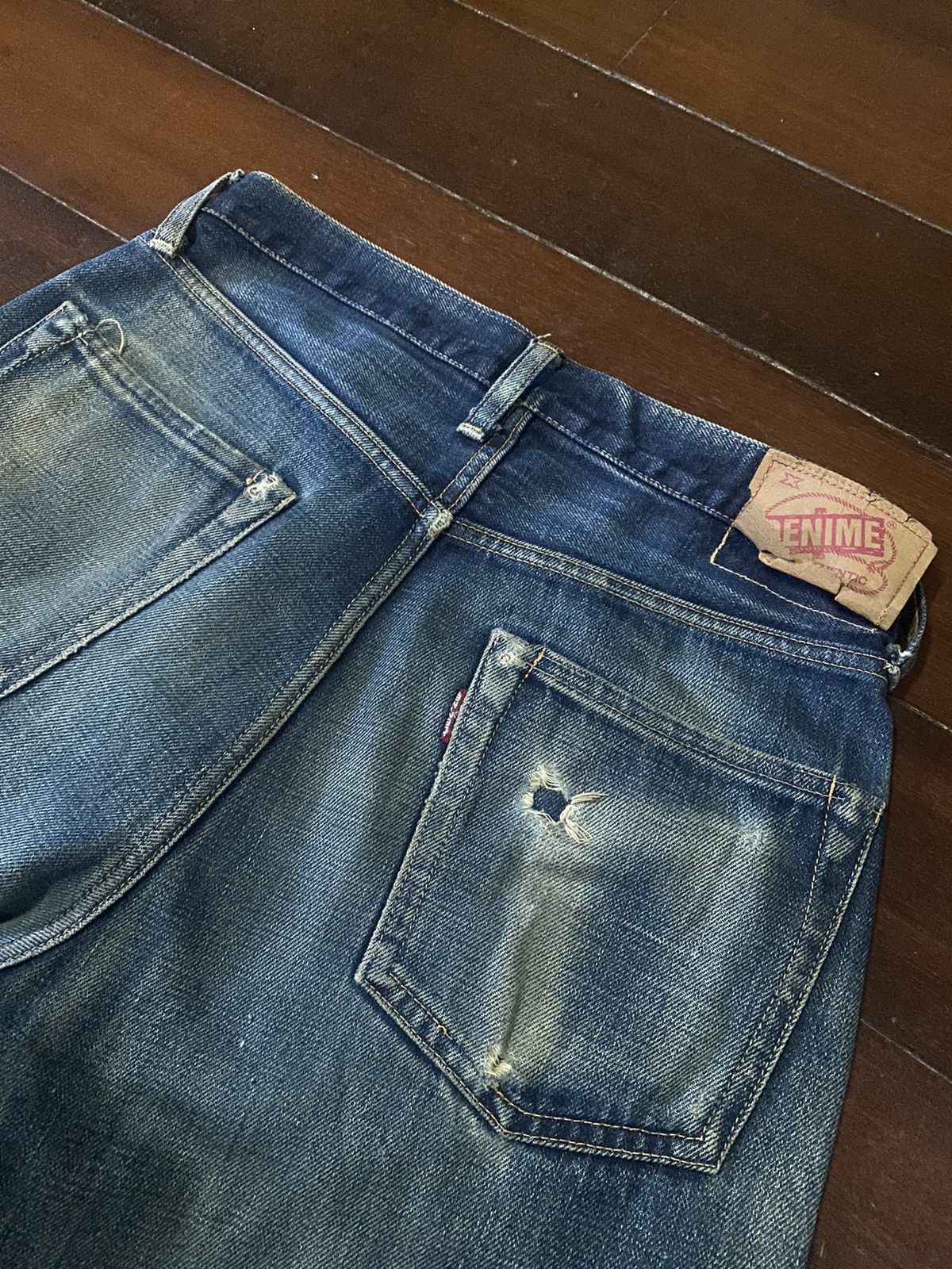 Denime FIRE VINTAGE DENIME JAPAN BRAND FLARE JEANS DISTRESSED RIP Size US 32 / EU 48 - 21 Thumbnail