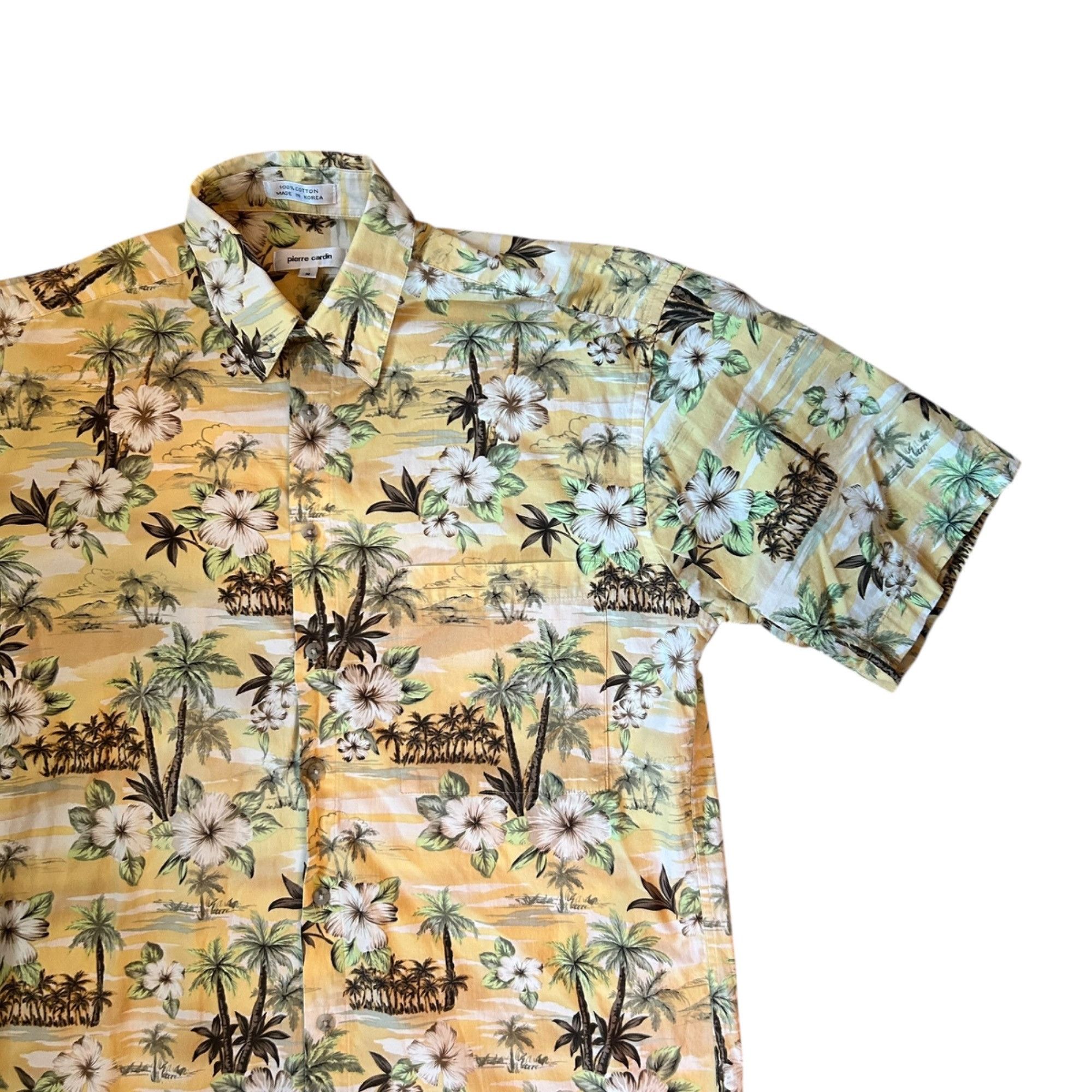 Pierre Cardin Pierre Cardin Hawaiian Tropical Yellow Palm Tree Floral Butt Size US M / EU 48-50 / 2 - 2 Thumbnail
