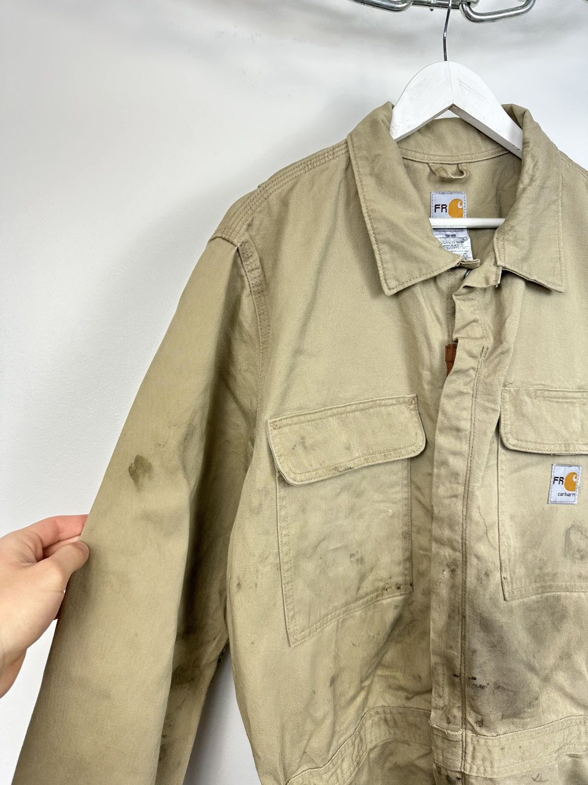 Carhartt Vintage Carhartt Flame Resistant Distressed Detroit Jacket Size US XL / EU 56 / 4 - 7 Thumbnail