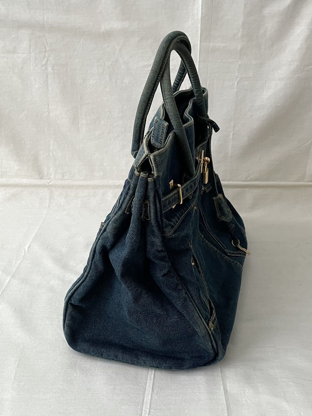 Japanese Brand Birkin Style Denim Handmade Bag by Via Demizon Doux Japan Size ONE SIZE - 6 Thumbnail