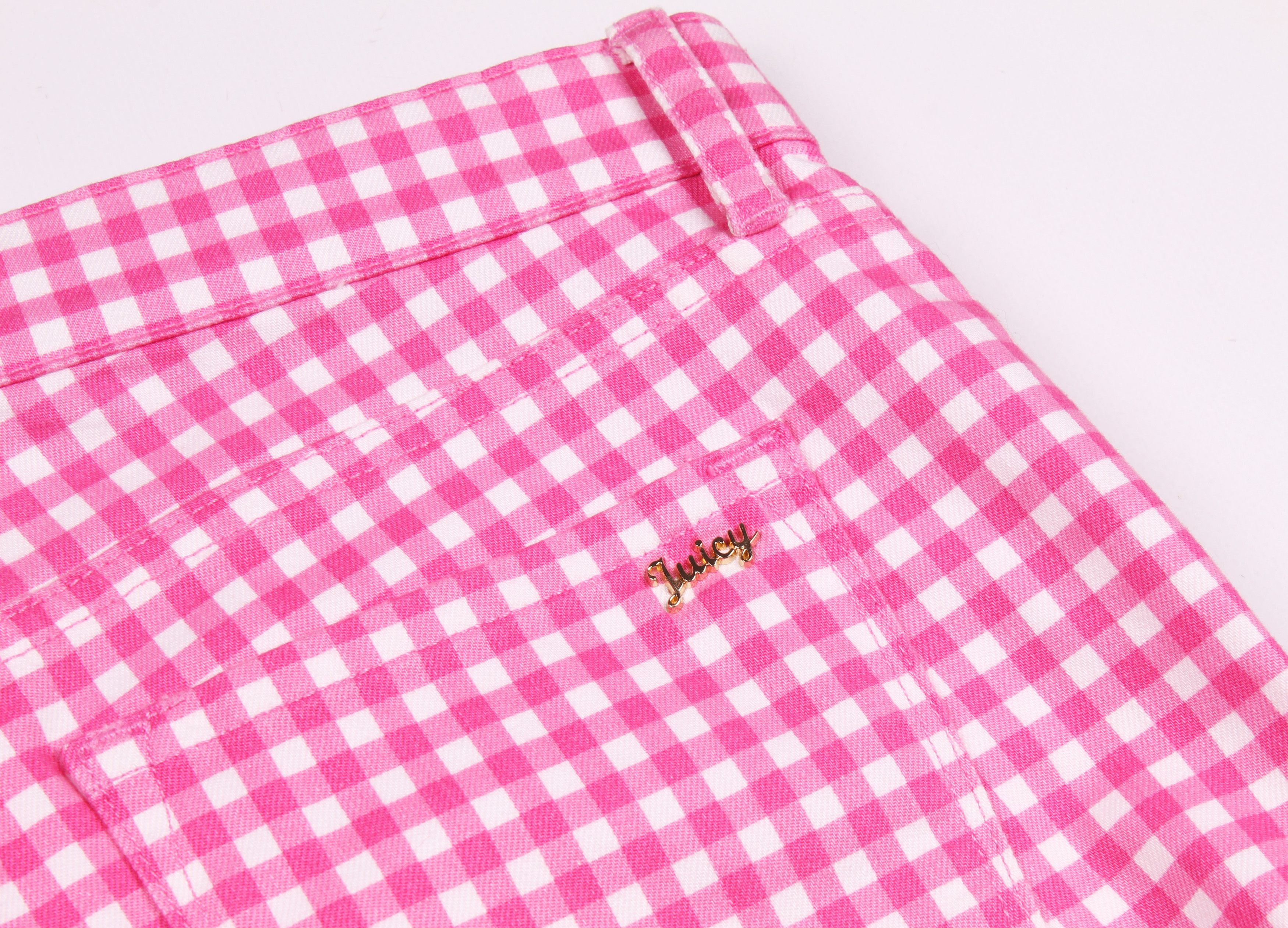Juicy Couture × Vintage Juicy Couture Vintage Y2K Checkered Pink Barbie Shorts Size 30" / US 8 / IT 44 - 7 Thumbnail