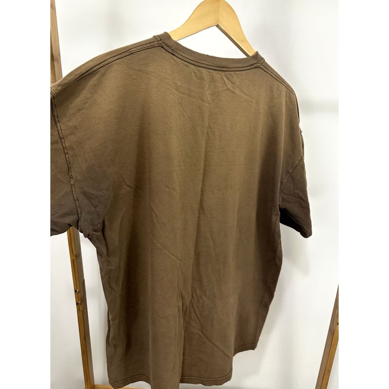 Fruit Of The Loom Fruit of the Loom T-Shirt Men 2XL Brown Distressed WIP Work Gradient VTG Boxy Shirt Size US XXL / EU 58 / 5 - 5 Thumbnail