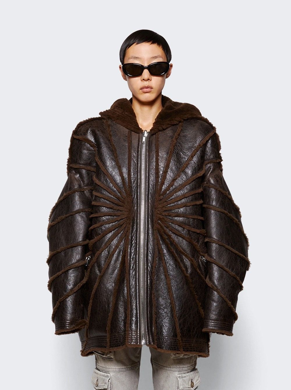 Rick Owens 🔥$6.5K VALUE🔥Rick Owens Shearling Web Leather Jacket Size US L / EU 52-54 / 3 - 2 Thumbnail