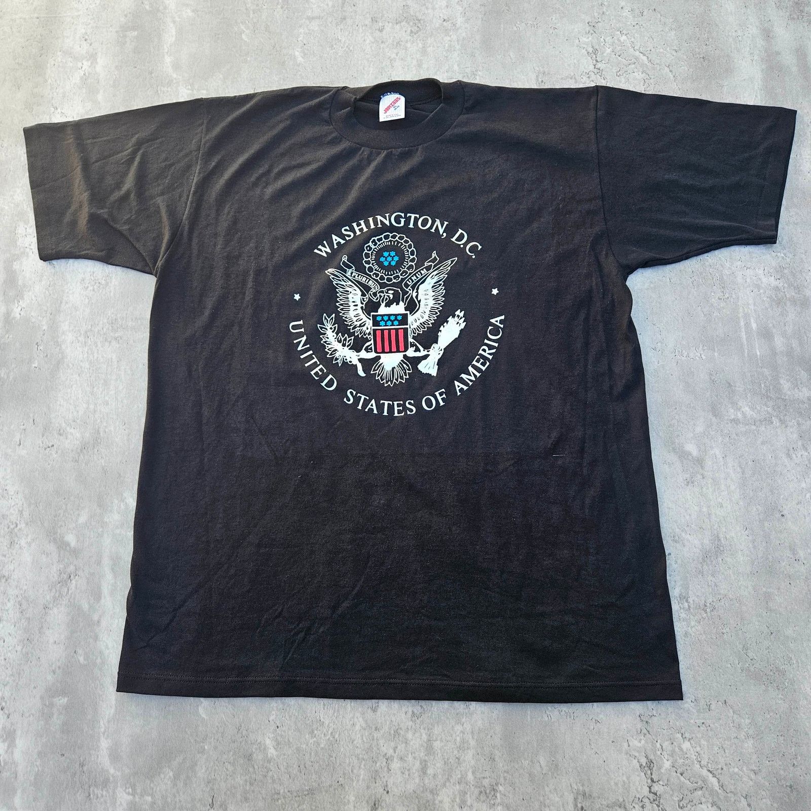 Jerzees Vintage Washington DC Travel T- Shirt Size XL Single Stitch Size US XL / EU 56 / 4 - 1 Thumbnail