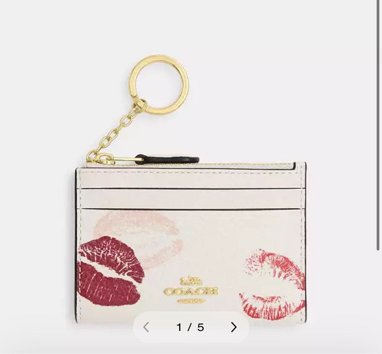 Coach Coach Mini Id Skinny Case With Lips Print Size ONE SIZE - 3 Thumbnail