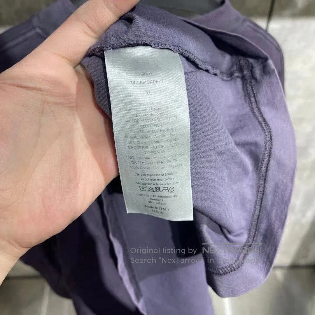 Dior dior purple logo print short sleeve t-shirt. Size US XL / EU 56 / 4 - 5 Thumbnail