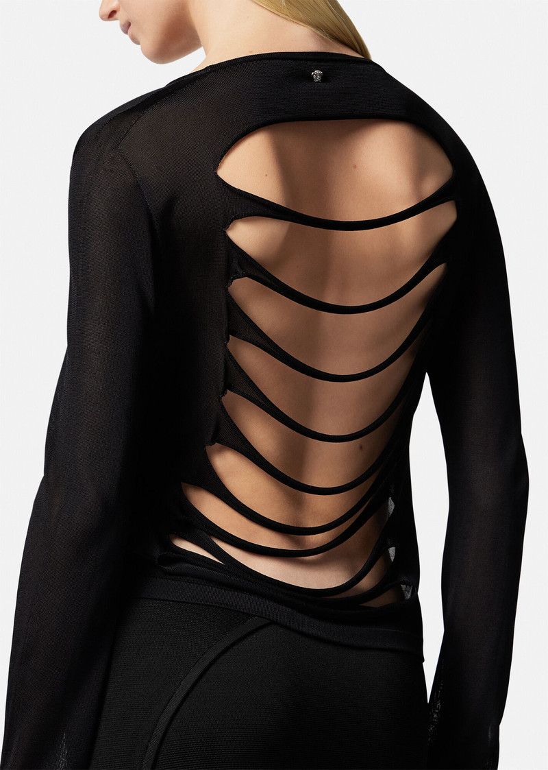 Versace o1y0226 Crewneck Sweater in Black Size S / US 4 / IT 40 - 3 Thumbnail