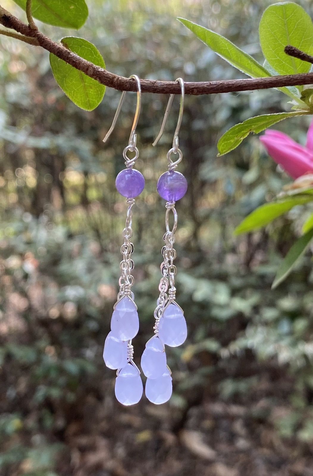 Handmade Lavender Quartz Dangles Size ONE SIZE - 3 Thumbnail