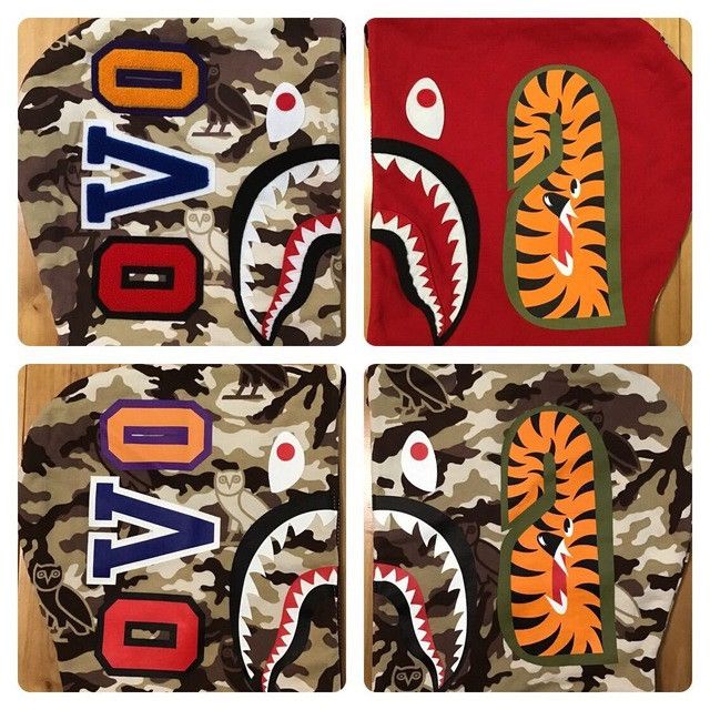 Bape 🔥Reversible🔥 BAPE × OVO Shark full zip hoodie a bathing ape Size US M / EU 48-50 / 2 - 7 Thumbnail