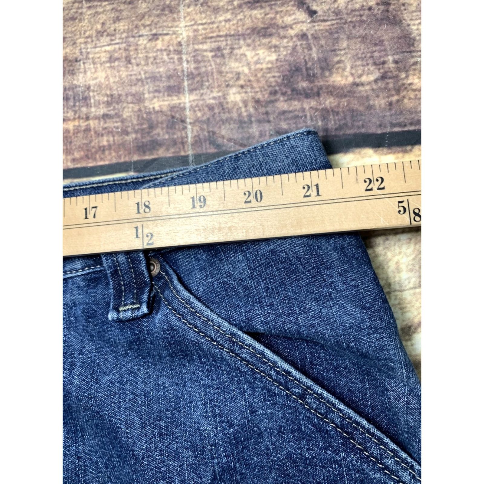 Wrangler Wrangler Carpenter Blue Jeans Men's 40 x 30 Work Pants Denim Cotton Belt Loops Pockets Blue Regular Straight Jeans Mens Size US 42 / EU 58 - 6 Thumbnail