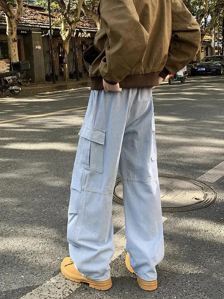 Japanese Brand Retro loose high street straight leg jeans Size US 32 / EU 48 - 2 Thumbnail