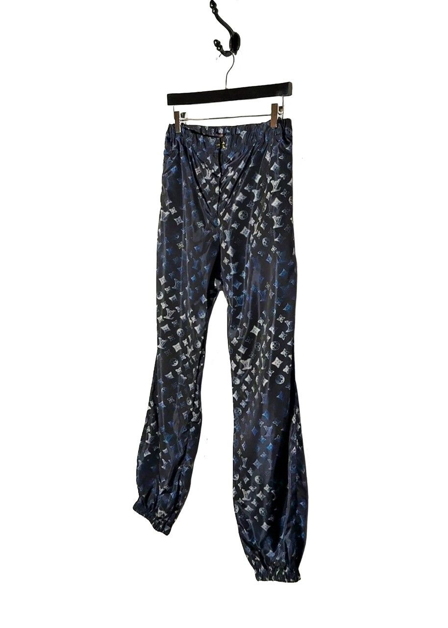 Louis Vuitton Louis Vuitton Blue Mahina Monogram Nylon Jogger Pants Size 27" / US 4 / IT 40 - 2 Thumbnail