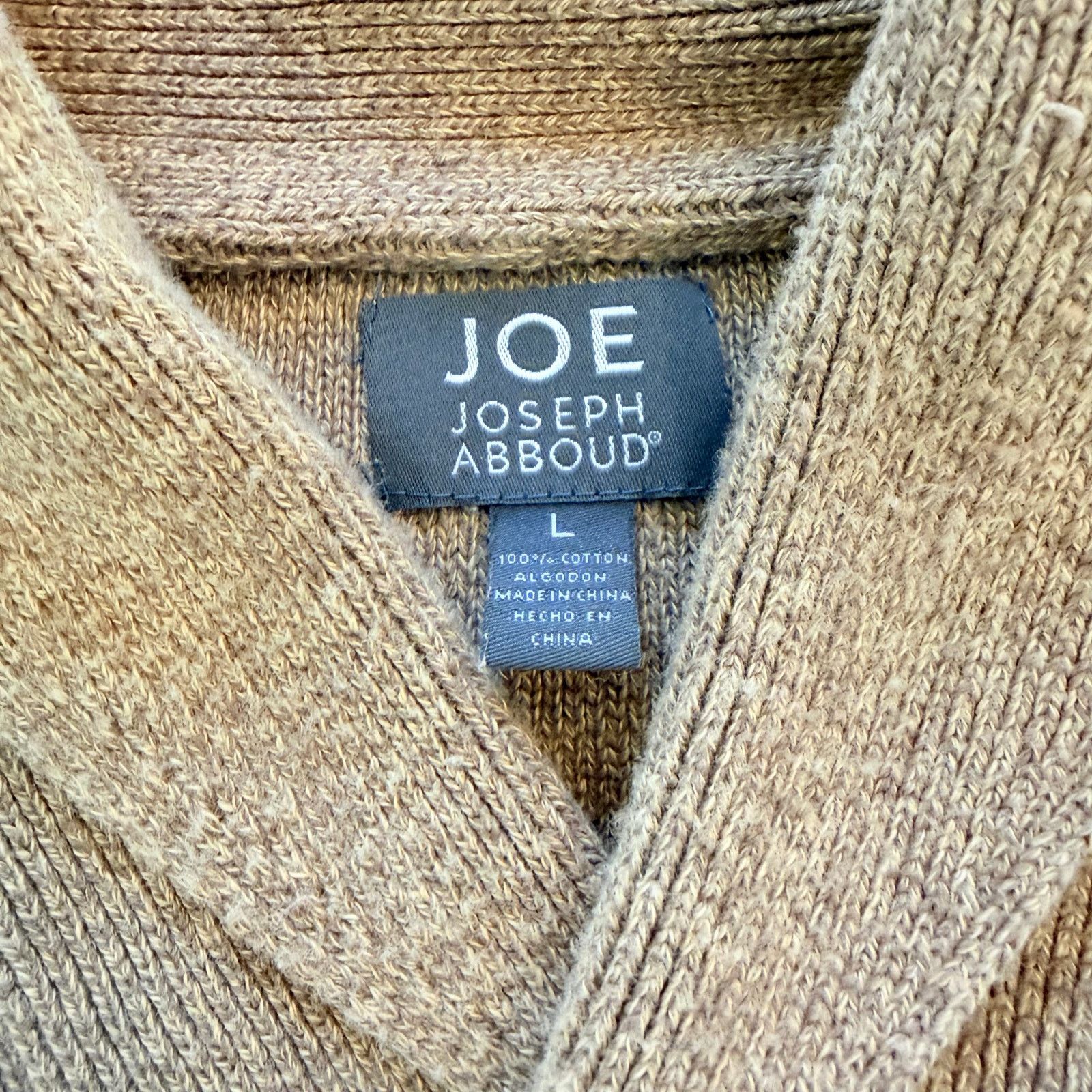 Joseph Abboud Joe Joseph Abboud Cotton Cable Knit Elbow Patch Sweater L Size US L / EU 52-54 / 3 - 3 Thumbnail